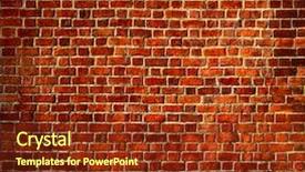  Presentation with old brick wall texture - PPT theme featuring weathered texture of stained old background and a tawny brown colored foreground