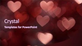  Presentation with clouds in heart shape - Cool new presentation theme with dark brown heart shape holiday backdrop and a wine colored foreground