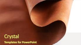  Presentation with brown leather - Slide deck featuring dark brown leather on white background close up background and a tawny brown colored foreground