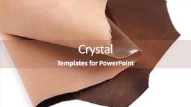  Presentation with brown leather - PPT theme consisting of dark-brown-leather-on-white background and a red colored foreground