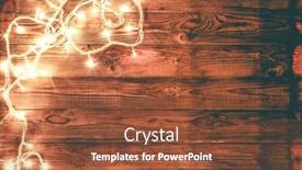  Presentation with shining - Theme enhanced with shining garland on the left background and a tawny brown colored foreground