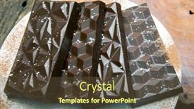  Presentation with dark homemade chocolate bars - Slide deck with dark-chocolate-bars-delicious-homemade background and a tawny brown colored foreground