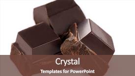  Presentation with white chocolate - Audience pleasing PPT theme consisting of dark chocolate bars backdrop and a tawny brown colored foreground