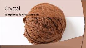  Presentation with chocolate ice cream - Colorful presentation theme enhanced with dark chocolate ice cream backdrop and a coral colored foreground