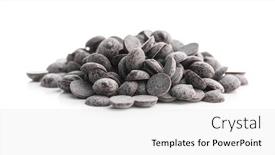  Presentation with lentils - PPT theme having dark-chocolate-lentils-isolated background and a white colored foreground