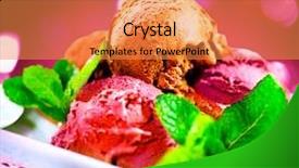  Presentation with mint pink - Audience pleasing slide deck consisting of dark chocolate topping and mint backdrop and a gold colored foreground