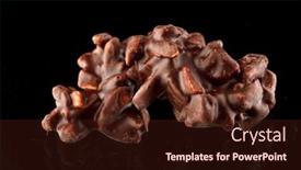  Presentation with chocolate nuts - Beautiful slides featuring dark-chocolate-with-nuts backdrop and a  colored foreground