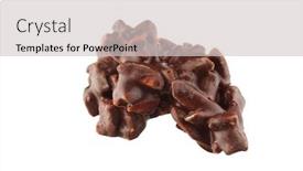  Presentation with chocolate nuts - Colorful theme enhanced with dark chocolate with nuts backdrop and a light gray colored foreground