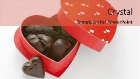  Presentation with dark homemade chocolate bars - Amazing theme having dark chocolates in heart box backdrop and a  colored foreground