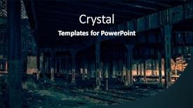  Presentation with dark night - Slides featuring dark city tunnel street and alley at night background and a black colored foreground