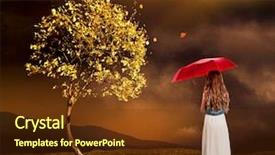  Presentation with rain sky - PPT theme featuring dark cloud sky sun background and a tawny brown colored foreground