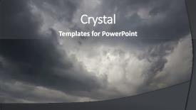  Presentation with stormy sky and dark clouds - PPT theme enhanced with dark clouds - stormy sky natural background background and a gray colored foreground