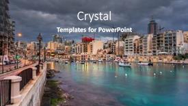  Presentation with malta - Slide deck with dark-clouds-over-the-spinola background and a gray colored foreground