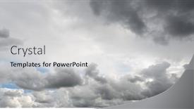  Presentation with bad weather - Theme featuring dark-cloudy-sky-bad background and a light gray colored foreground