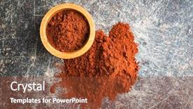  Presentation with cocoa - Amazing slide deck having dark cocoa powder on old backdrop and a tawny brown colored foreground