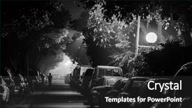  Presentation with night city - Beautiful theme featuring  backdrop and a  colored foreground.