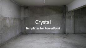  Presentation with concrete pouring during commercial concreting - Theme consisting of dark corners - empty gray concrete room interior background and a dark gray colored foreground