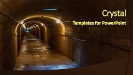  Presentation with dark hallways - PPT layouts featuring dark corridor in the dungeon background and a wine colored foreground
