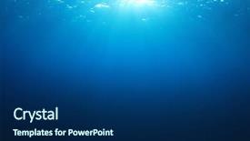  Presentation with underwater - Cool new presentation theme with dark cyan - underwater blue ocean background backdrop and a navy blue colored foreground