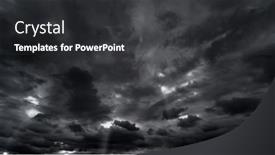  Presentation with rain sky - Theme having dark-dramatic-sky-with-black background and a dark gray colored foreground