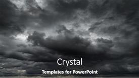  Presentation with rain clouds - Presentation theme with dark-dramatic-sky-with-black background and a dark gray colored foreground
