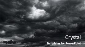  Presentation with rain clouds - Theme enhanced with dark-dramatic-sky-with-black background and a dark gray colored foreground