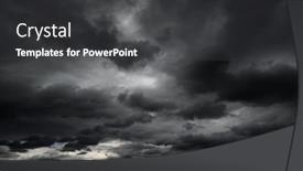  Presentation with rain sky - PPT theme enhanced with dark-dramatic-sky-with-black background and a  colored foreground