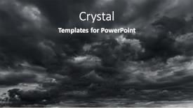  Presentation with rain clouds - PPT theme enhanced with dark-dramatic-sky-with-black background and a dark gray colored foreground
