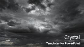  Presentation with rain sky - Presentation consisting of dark-dramatic-sky-with-black background and a dark gray colored foreground