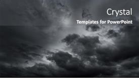  Presentation with rain sky - Presentation theme featuring dark-dramatic-sky-with-black background and a  colored foreground