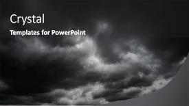  Presentation with rain sky - PPT theme consisting of dark-dramatic-sky-with-black background and a dark gray colored foreground