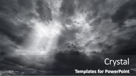  Presentation with rain sky - Presentation theme enhanced with dark-dramatic-sky-with-black background and a dark gray colored foreground