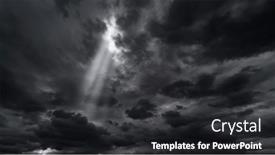  Presentation with rain clouds - PPT theme enhanced with dark-dramatic-sky-with-black background and a  colored foreground