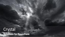  Presentation with rain clouds - Slide deck enhanced with dark-dramatic-sky-with-black background and a dark gray colored foreground