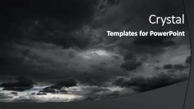  Presentation with rain sky - PPT theme having dark-dramatic-sky-with-black background and a dark gray colored foreground