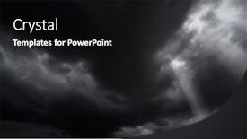  Presentation with rain clouds - Presentation design featuring dark-dramatic-sky-with-black background and a black colored foreground