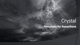  Presentation with rain sky - Slide deck featuring dark-dramatic-sky-with-black background and a dark gray colored foreground