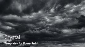  Presentation with rain clouds - Slides consisting of dark-dramatic-sky-with-black background and a dark gray colored foreground