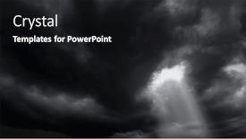 Presentation with rain sky - Presentation design enhanced with dark-dramatic-sky-with-black background and a black colored foreground