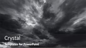  Presentation with rain sky - Slides having dark-dramatic-sky-with-black background and a dark gray colored foreground