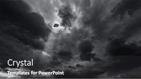  Presentation with rain clouds - Slide set with dark-dramatic-sky-with-black background and a dark gray colored foreground