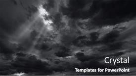  Presentation with rain clouds - PPT layouts enhanced with dark-dramatic-sky-with-black background and a dark gray colored foreground