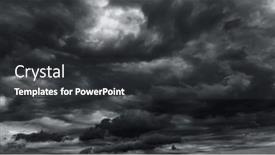  Presentation with rain sky - Presentation design enhanced with dark-dramatic-sky-with-black background and a dark gray colored foreground