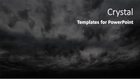  Presentation with rain sky - Presentation theme consisting of dark-dramatic-sky-with-stormy background and a dark gray colored foreground