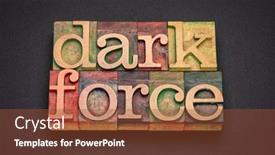 Presentation with black abstract - Presentation design featuring dark-force-word-abstract background and a tawny brown colored foreground