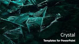  Presentation with dark green abstract - Presentation design consisting of dark-green-abstract-ice-texture background and a black colored foreground