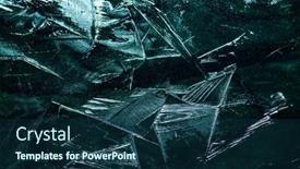  Presentation with dark green abstract - Slide set featuring dark-green-abstract-ice-texture background and a ocean colored foreground