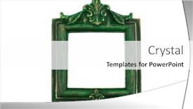  Presentation with baroque - PPT theme having dark-green-baroque-style-photo background and a white colored foreground