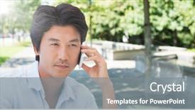  Presentation with sun flares on a blue - Slide set featuring free dark green - digital composite of man background and a gray colored foreground