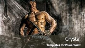  Presentation with underground mining - Slide set consisting of dark grunge background mining background and a tawny brown colored foreground